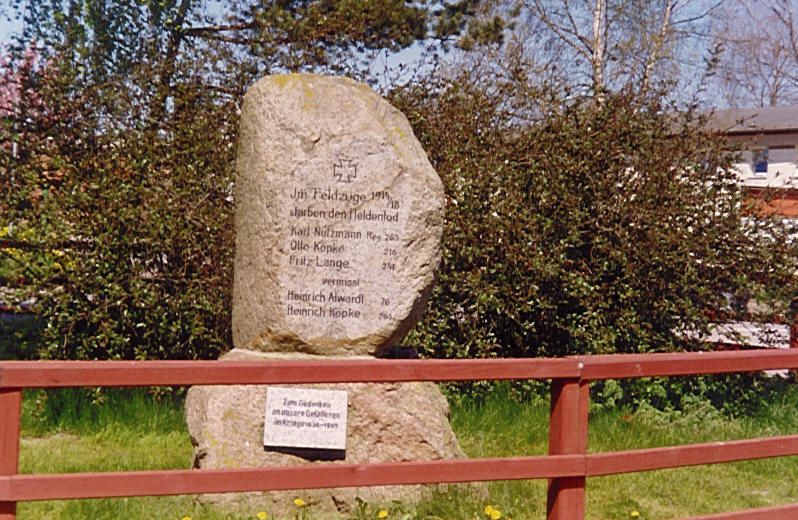 Gedenkstein der Gefallenen des ersten Weltkrieges in Kuhs